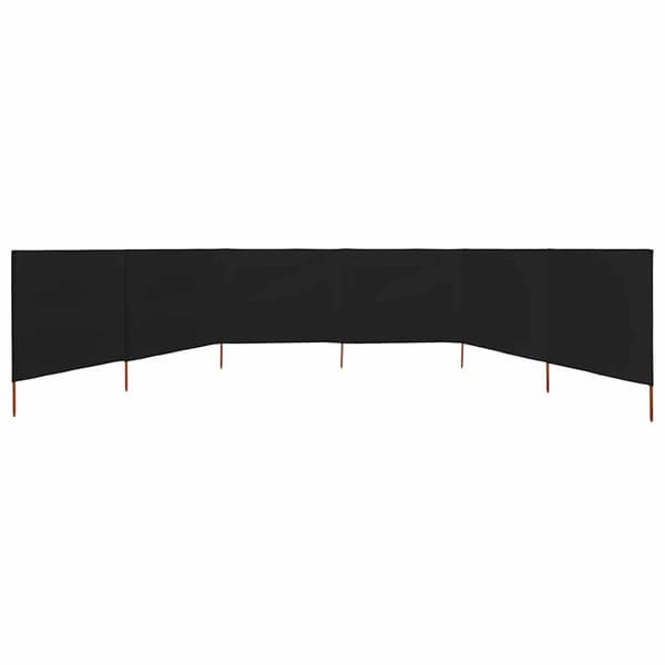 Vindskydd 6 paneler tyg 800x120 cm svart