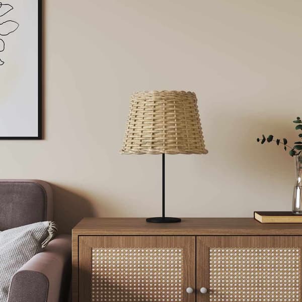 Lampskärm brun Ø30x20 cm korgmaterial