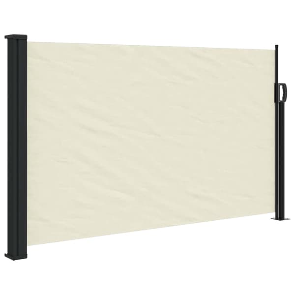 Infällbar sidomarkis gräddvit 120x600 cm