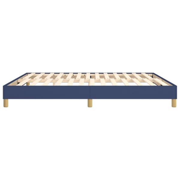 Boxspring-sängram blå 160x200 cm tyg