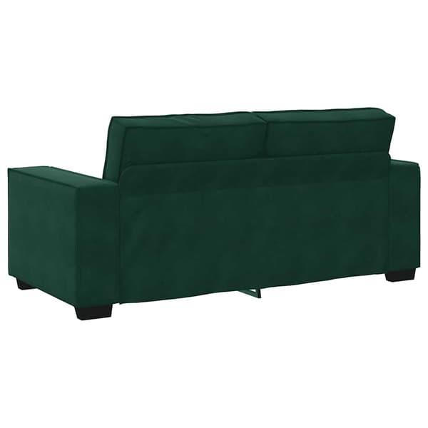 Soffa 2-sits mörkgrön 180x78x84 cm sammet