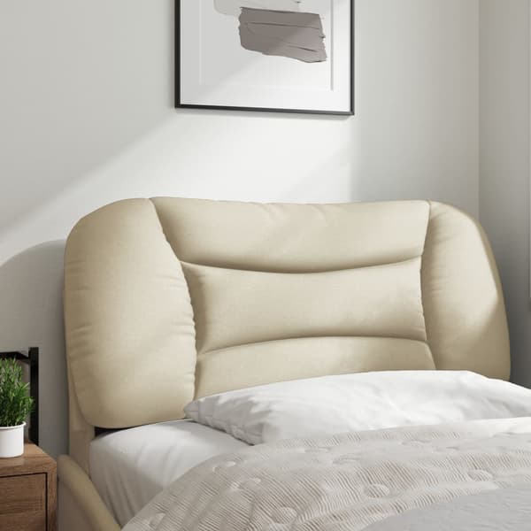 Headboard Cushion "Hvar" Cream 90 cm Fabric