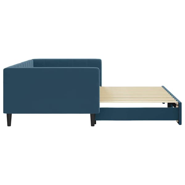 Dagbädd utdragbar blå 100x200 cm sammet