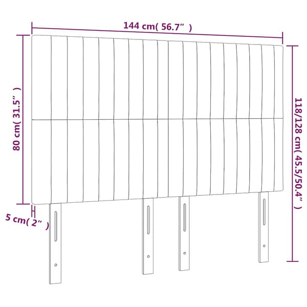 Sänggavel mörkblå 144x5x118/128 cm sammet