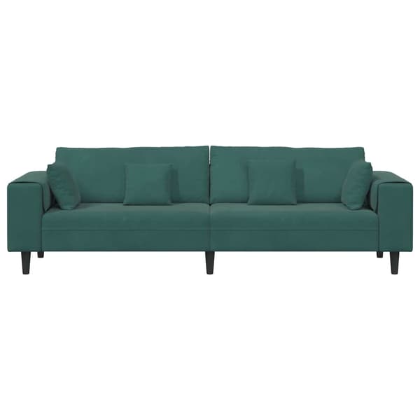 Soffa Mörkgrön 250 x 77 x 76 cm Sammet