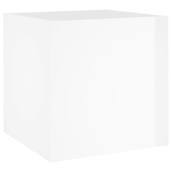 Odlingslåda vit högglans 40x40x40 cm konstruerat trä