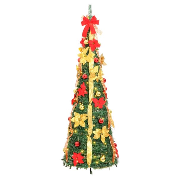Plastgran pop-up 100 LED grön 150 cm