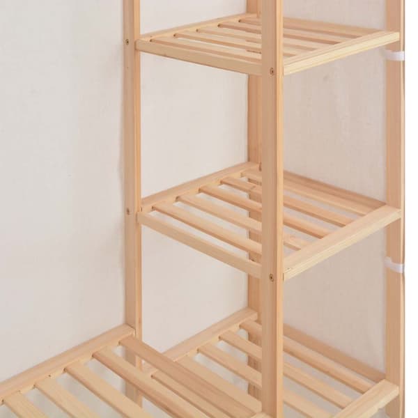 Garderob 135x40x170 cm vit tyg