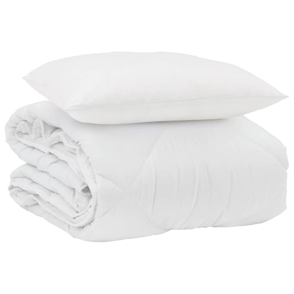 Sommar Duvet med kudde 2 pcs Vit Mikrofiber