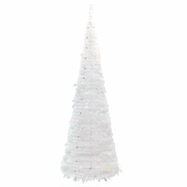 Plastgran pop-up 100 LED vit 150 cm