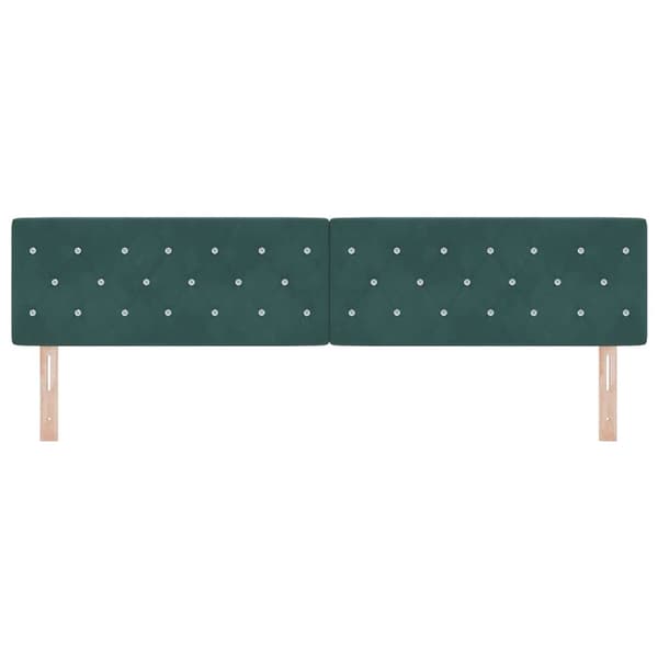 Huvudgavel Mörkgrön 200 cm Sammet