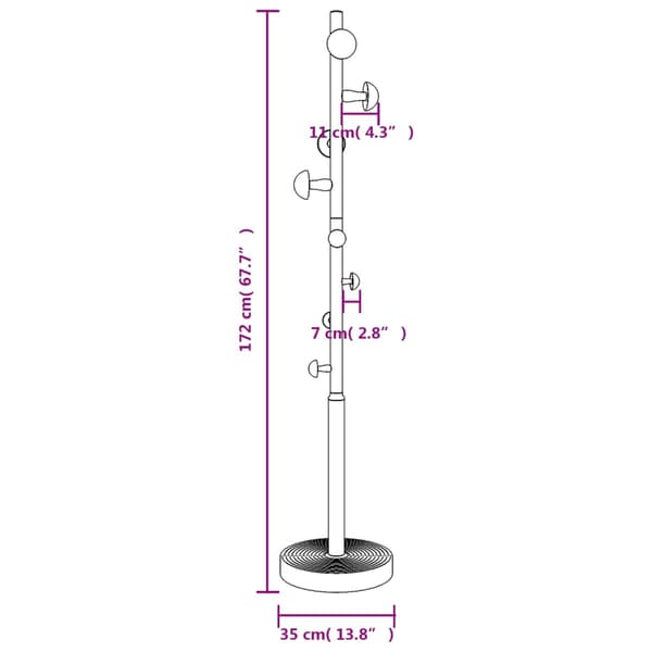 Klädställning vit 172 cm pulverlackerat järn