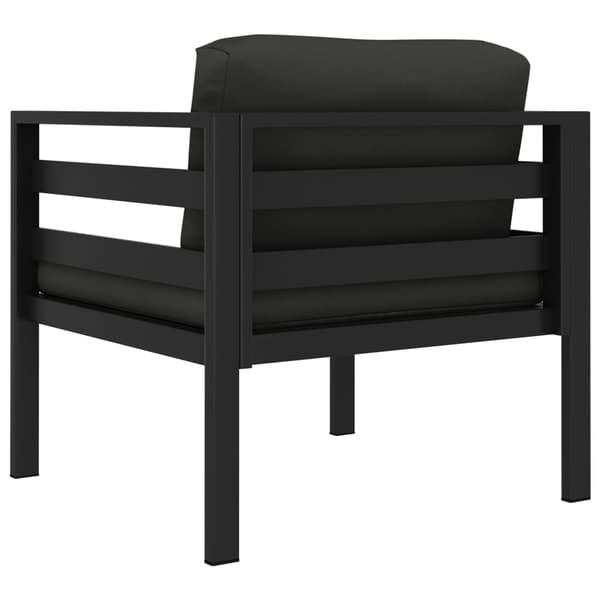 Fåtöljer 2 st med dynor aluminium antracit