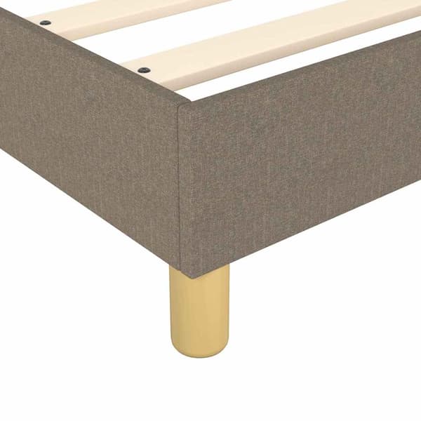 Boxspring-sängram Taupe 80x200cm tyg