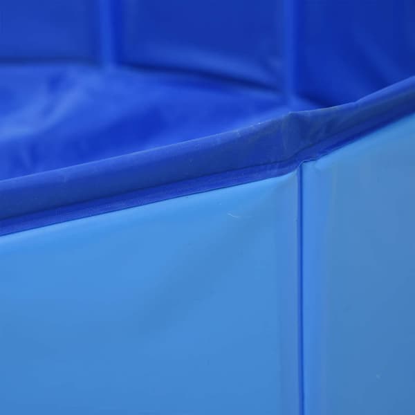 Hopfällbar hundpool blå 80x20 cm PVC