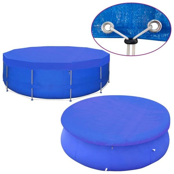 Poolöverdrag 2 st PE runt 540 cm 90 g/m²