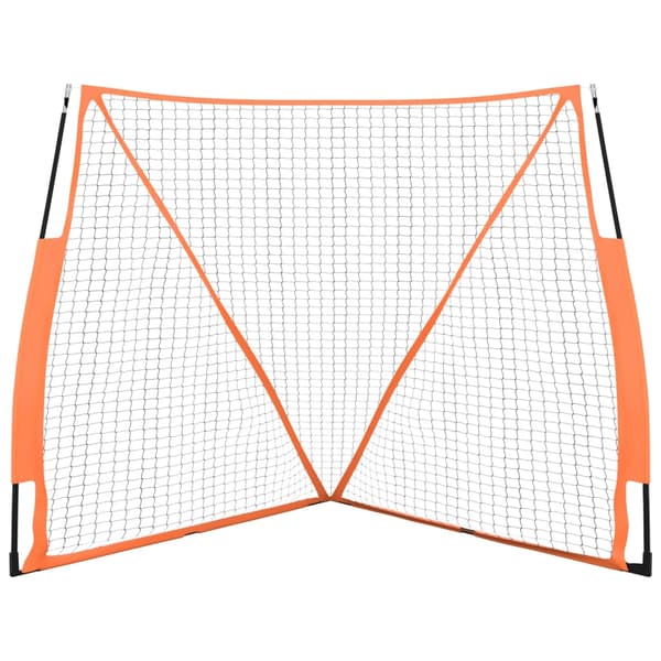 Basebollnät bärbart orange&svart 183x182x183cm stål&polyester