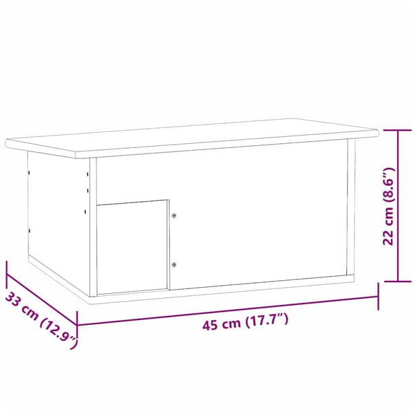 Igelkottshus 45 x 33 x 22 cm trä