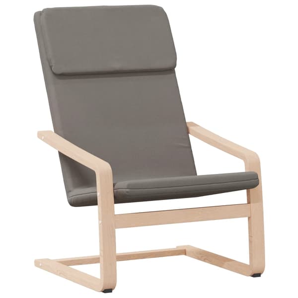 Vilstol med fotpall taupe tyg