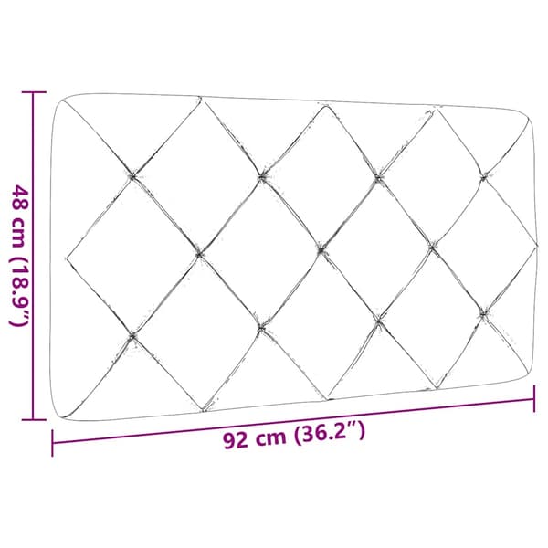 Headboard Cushion Black 90 cm Fabric