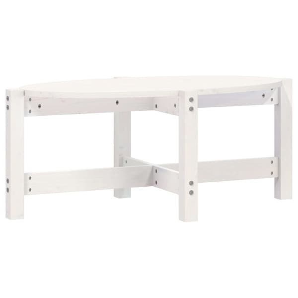Soffbord vit 87x48x35 cm massiv furu