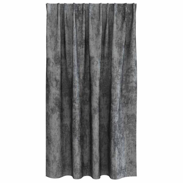 Sammetsgardiner 2 st Grå 140 x 140 cm Sammet