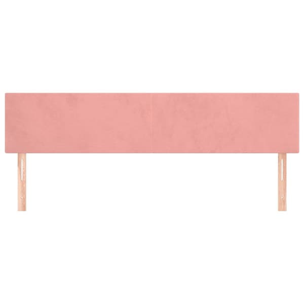 Sänggavlar rosa 160x5x78/88 cm sammet
