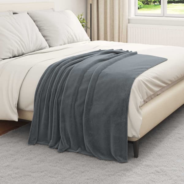 Filtar 6 pcs Mörkgrå 130 x 150 cm Fleece