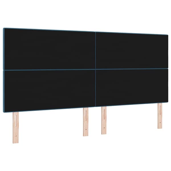 Huvudgavel Mörkblå 200 cm Sammet