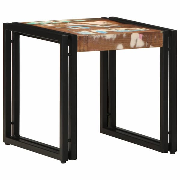 Kaffeebord Flerfärgsdesign 40 x 40 x 38 cm Solid återvunnen trä