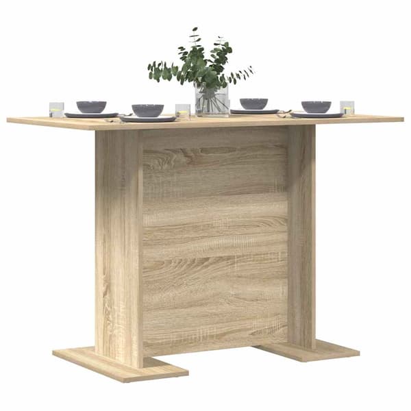 Matbord 110 x 60 x 75 cm Konstruerat trä Sonoma-ek Rektangulär