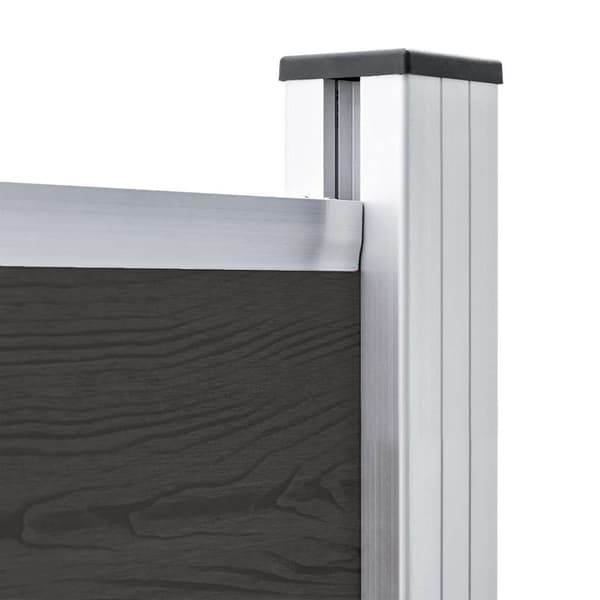Staketpanel WPC 175x146 cm svart