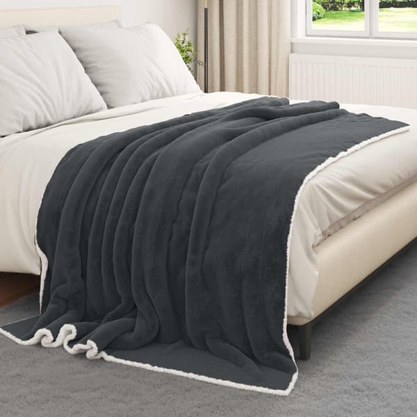 Kastfilt Mörkgrå 150 x 200 cm Fleece