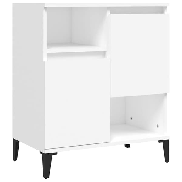 Byrå vit 60x35x70 cm konstruerat trä