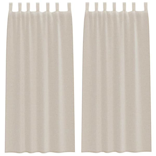 Voile Gardin 2 st Sand 225 x 140 cm Polyester