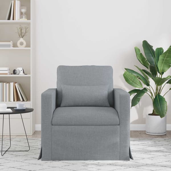 Soffa Ljusgrå 78 x 78 x 80 cm tyg
