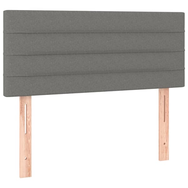 Ramsäng med madrass mörkgrå 100x200 cm tyg