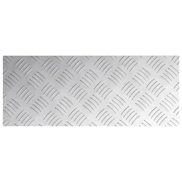Trappsteg 4 st 50 x 20 cm Silver Aluminium Rektangulär