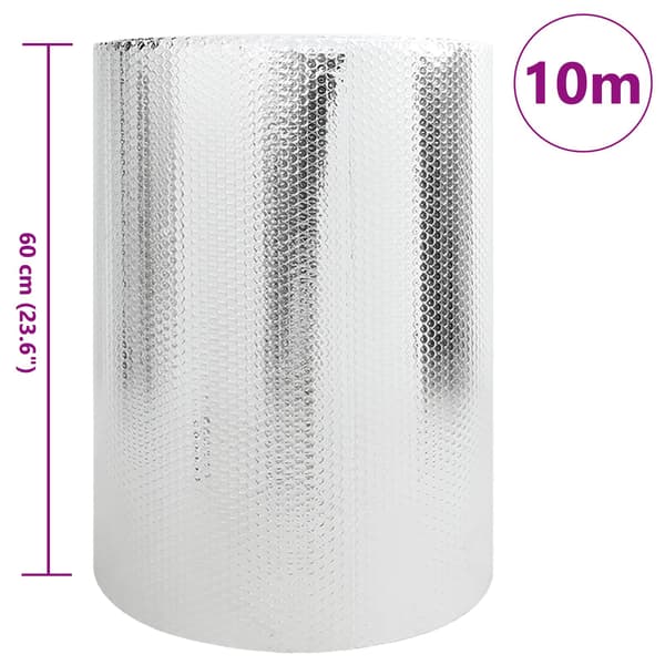 Värmereflektor för element Silver 10 x 0,6 m polyeten