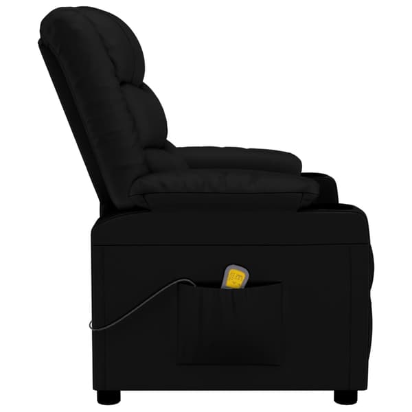 Massagefåtölj svart konstläder