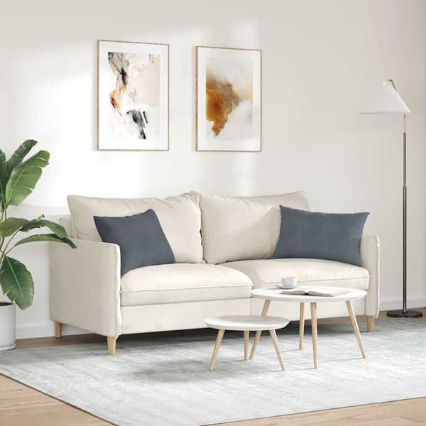 Sofakuddar 2 st Mörkgrå 60 x 40 cm Kordread tyg