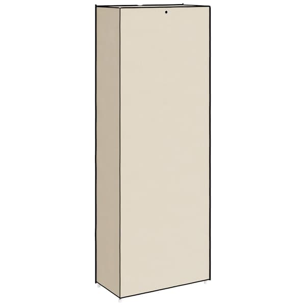 Skoskåp Grädde 60x30x166 cm tyg