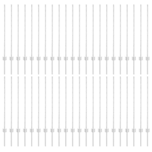 Stängselstolpe 44 pcs Silver 140 cm Stål