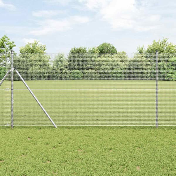 Svetsat trådstängsel 1000 x 140 cm Silver