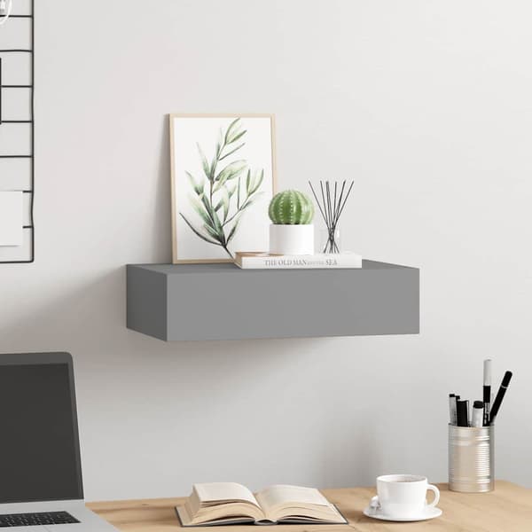 Väggmonterad låda svart 40x23,5x10 cm MDF