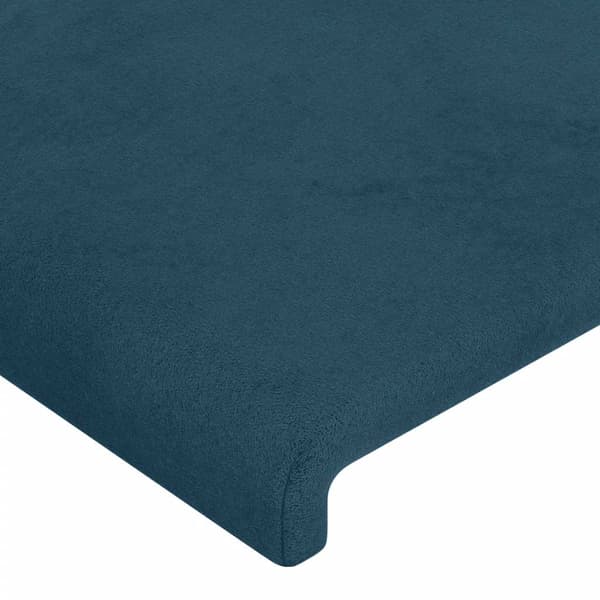 Sänggavel blå 100 x 5 x 78/88 cm sammet