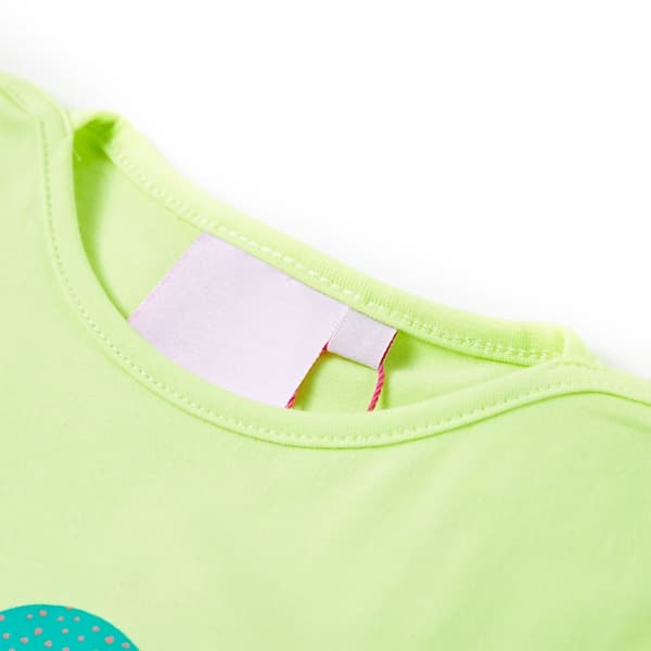 T-shirt för barn fluorgul 116