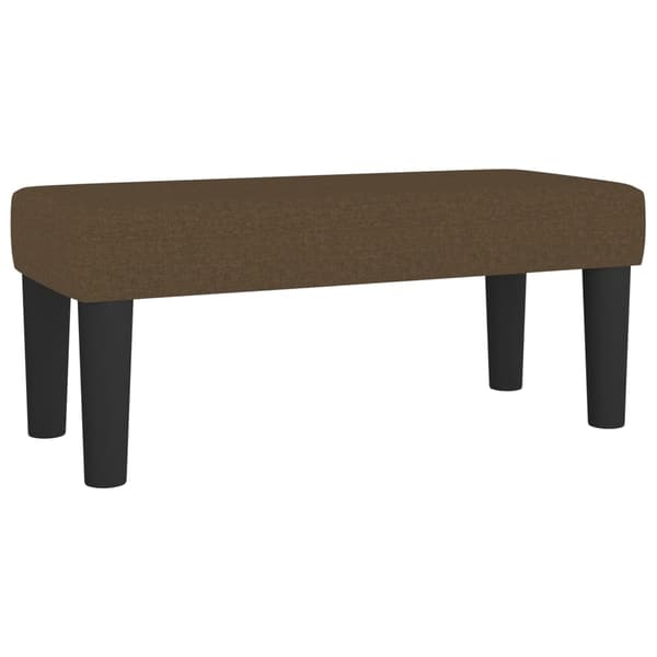 Ramsäng med madrass mörkbrun 120x190 cm tyg