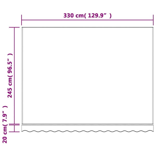 Ersättningstyg för markis röd och vit 350x250 cm polyester