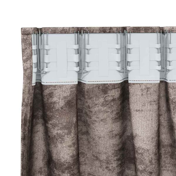 Sammetsgardiner 2 pcs Cappuccino 140 x 140 cm Sammet